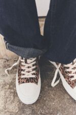کتونی زنانه زارا ANIMAL PRINT TRAINERS