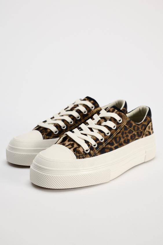 کتونی زنانه زارا animal print trainers