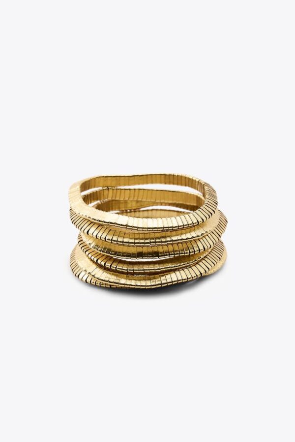 دستبند زنانه زارا PACK OF ELASTICATED METAL BRACELETS