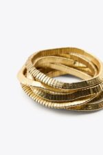 دستبند زنانه زارا PACK OF ELASTICATED METAL BRACELETS
