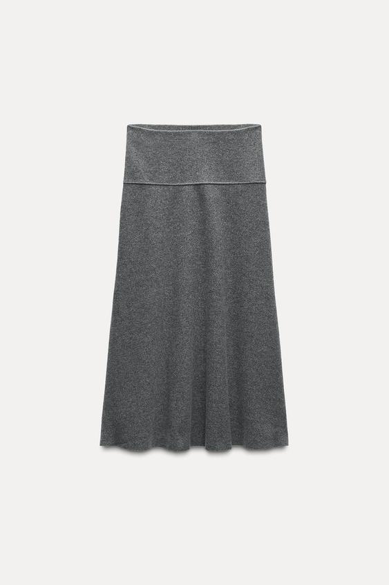 دامن زنانه زارا SOFT VOLUMINOUS MIDI SKIRT