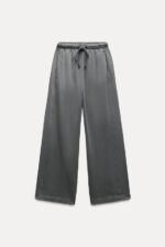 شلوار زنانه زارا STRAIGHT-LEG PLUSH TROUSERS