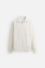 سویشرت مردانه زارا QUARTER-ZIP SWEATSHIRT