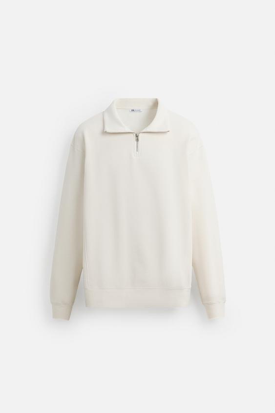 سویشرت مردانه زارا QUARTER-ZIP SWEATSHIRT