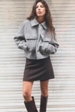 کت زنانه زارا BOUCLÉ CROPPED JACKET