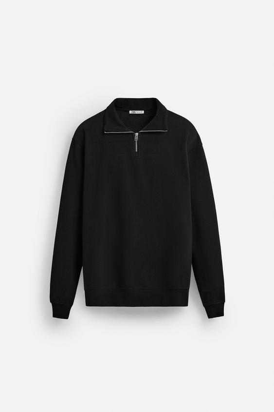 سویشرت مردانه زارا QUARTER-ZIP SWEATSHIRT