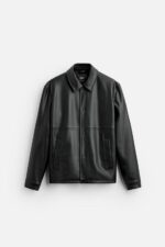 کت چرم مردانه زارا LEATHER EFFECT JACKET