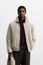 کاپشن مردانه زارا COTTON BOMBER JACKET