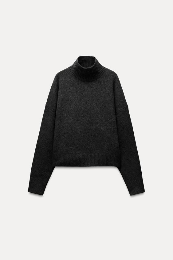 پلیور بافت زنانه زارا BASIC SOFT KNIT SWEATER