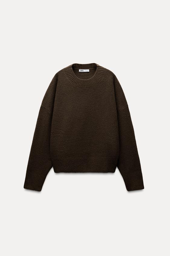 پلیور بافت زنانه زارا SOFT PLAIN KNIT SWEATER