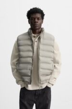 پافر بدون آستین مردانه زارا LIGHTWEIGHT PUFFER GILET