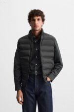 پافر بدون آستین مردانه زارا LIGHTWEIGHT PUFFER GILET