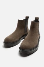 نیمبوت چرم مردانه زارا LEATHER CHELSEA BOOTS