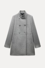 پالتو زنانه زارا WOOL BLEND DOUBLE-BREASTED COAT