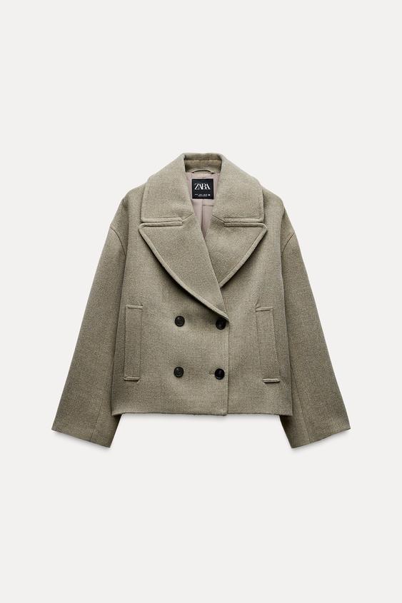 پالتو کوتاه زنانه زارا SHORT DOUBLE-BREASTED COAT