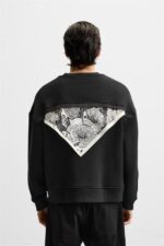 دورس ساده مردانه زارا BANDANA PATCH SWEATSHIRT