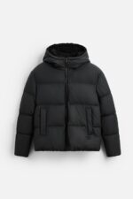 کاپشن پافر مردانه زارا RUBBERISED PUFFER JACKET