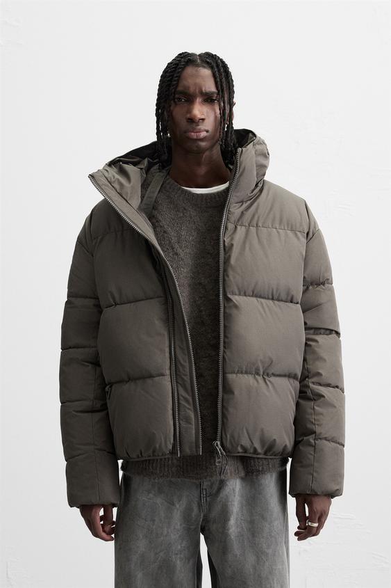 کاپشن مردانه زارا PADDED HOODED JACKET