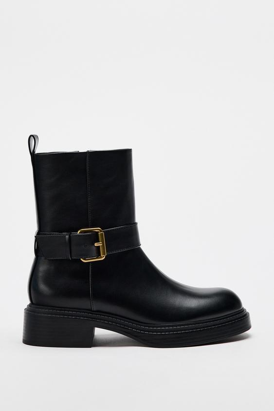 نیمبوت زنانه زارا FLAT ANKLE BOOTS