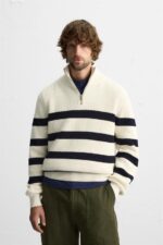 پلیور مردانه زارا ZIP HIGH NECK SWEATER