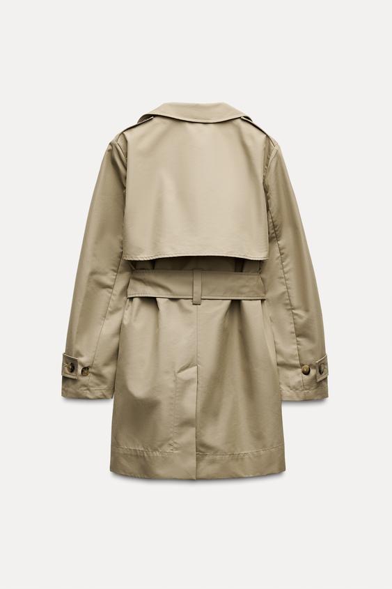 بارانی زنانه زارا WATER-REPELLENT BELTED TRENCH COAT