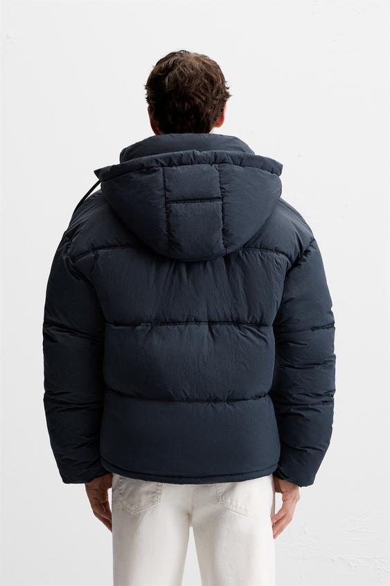 کاپشن پافر مردانه زارا HOODED PUFFER JACKET