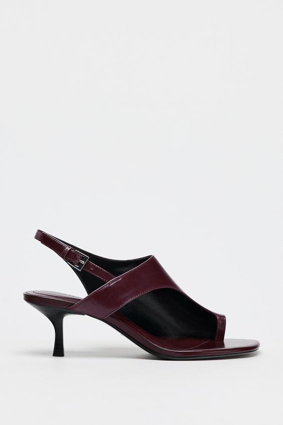 صندل پاشنه دار زنانه زارا heeled leather sandals