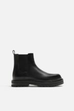 نیمبوت مردانه زارا CHUNKY LEATHER CHELSEA BOOTS