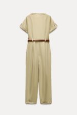 اورال زنانه زارا STRAIGHT FIT JUMPSUIT WITH BELT