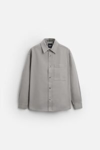 پیراهن مردانه زارا relaxed fit overshirt