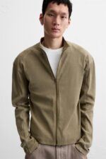 سویشرت مردانه زارا WASHED ZIP-UP SWEATSHIRT