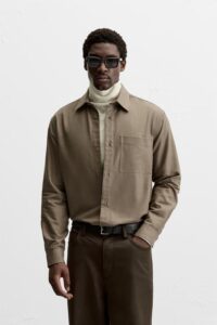 پیراهن مردانه زارا lyocell/cotton shirt