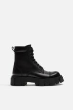 نیمبوت مردانه زارا LACE-UP BOOTS WITH TRACK SOLE