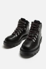 نیمبوت مردانه زارا LACE-UP BOOTS