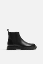 نیمبوت مردانه زارا LEATHER CHELSEA BOOTS