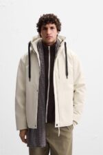 کاپشن مردانه زارا TECHNICAL HOODED JACKET