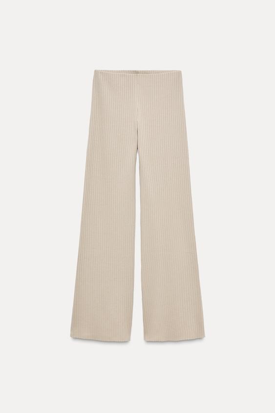 شلوار زنانه زارا RIBBED TROUSERS