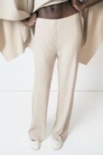 شلوار زنانه زارا RIBBED TROUSERS