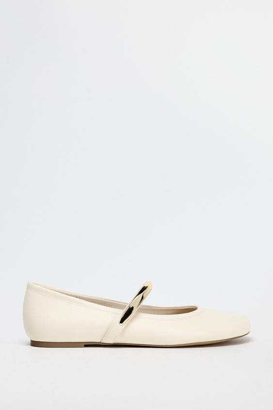 کفش بالرین زنانه زارا BALLERINAS WITH METAL STRAP