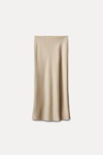 دامن ساتن زنانه زارا SATIN MIDI SKIRT