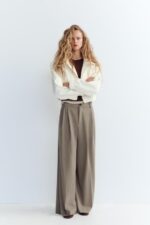 شلوار زنانه زارا DOUBLE PLEAT TROUSERS