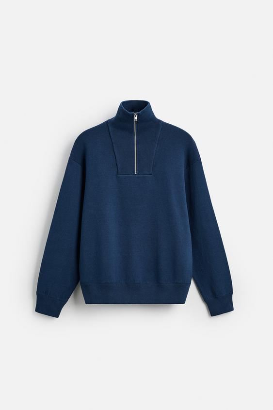 پلیور مردانه زارا QUARTER ZIP SWEATER