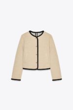 کت کوتاه زنانه زارا SHORT JACKET WITH TRIMS