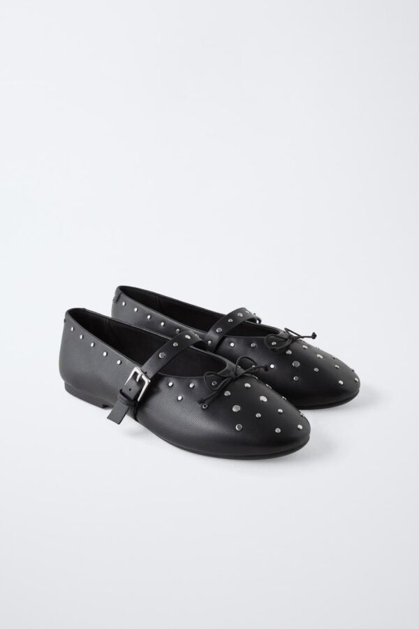 کفش بالرین دخترانه زارا STUDDED BALLERINAS