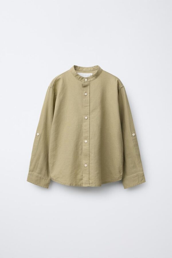 پیراهن پسرانه زارا LINEN BLEND SHIRT