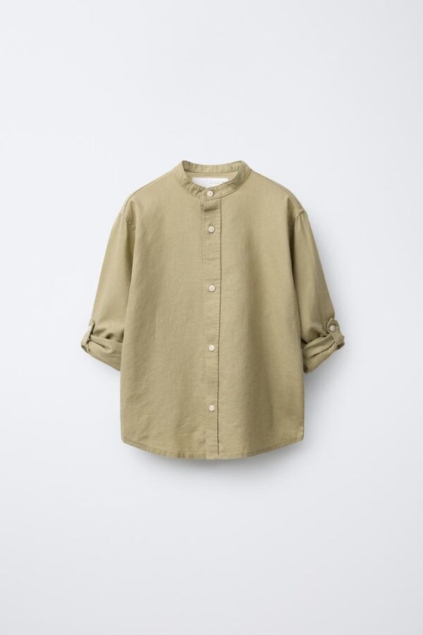 پیراهن پسرانه زارا LINEN BLEND SHIRT