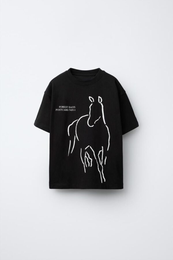 تیشرت پسرانه زارا HORSE PRINT T-SHIRT