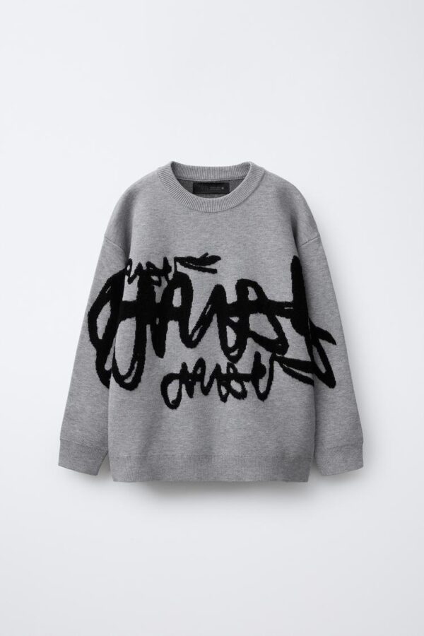 دورس پسرانه زارا GRAFFITI KNIT SWEATER