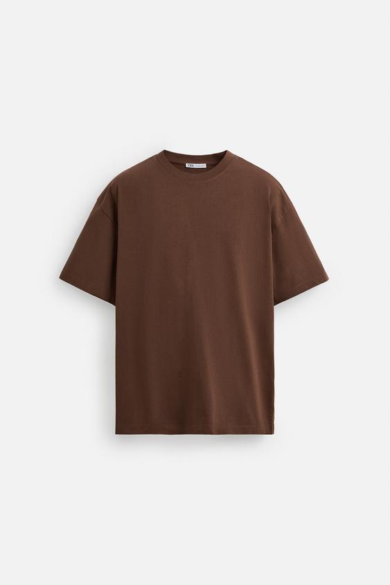 تیشرت ساده مردانه زارا basic heavyweight t-shirt