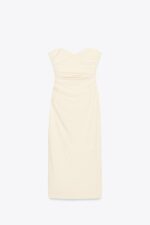 لباس میدی زنانه زارا STRAPLESS MIDI DRESS